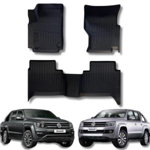 Juego de Moquetas Termoformadas Tipo Bandeja 3D para Volkswagen Amarok 2010 2011 2012 2013 2014 2015 2016 2017 2018 2019 2020 2021