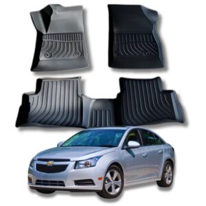 Juego de Moquetas Termoformadas Tipo Bandeja 3D para Chevrolet Cruze 2018 2019 2020 2021 2022 2023 2024