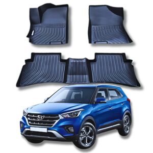 Juego de Moquetas Termoformadas Tipo Bandeja 3D para Hyundai Creta 2017 2018 2019 2020 2021 2022 2023 2024 2025