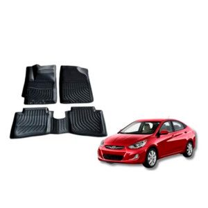 Juego de Moquetas Termoformadas Tipo Bandeja 3D para Hyundai Accent 2012 2013 2014 2015 2016 2017 2018 2019