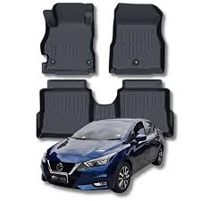 Juego de Moquetas Termoformadas Tipo Bandeja 3D para Nissan Versa 2020 2021 2022 2023 2024
