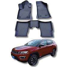 Juego de Moquetas Termoformadas Tipo Bandeja 3D para Jeep Compass 2017 2018 2019 2020 2021