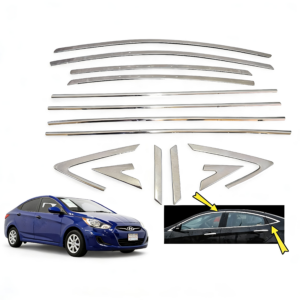 Kit de cromados para filos de ventanas Hyundai Accent 2012 2013 2014 2015