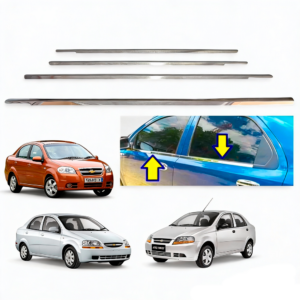 Kit de cromados para filos de ventanas Aveo Family, Emotion y Activo 2004 2005 2006 2007 2008 2009 2010 2011 2012 2013 2014 2015 2016 2017 2018 2019
