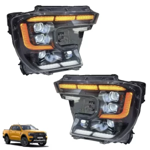 Faros LED Posteriores Luces LED Traseras DRL de cuatro proyectores para Ford Ranger T9 2022 2023 2024