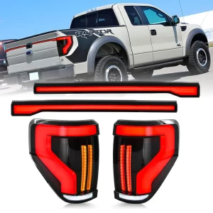Faros LED Posteriores Smoke Par de luces traseras LED luz central maletero para Ford F150 2009 2010 2011 2012 2013 2014 lámpara trasera ahumada