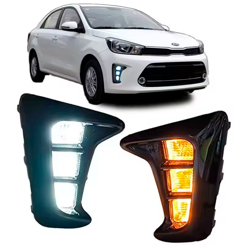 Luz de circulación diurna (DRL) LED y lámpara antiniebla Neblineros para Kia Soluto Pegas 2017 2018 2019 2020 2022 2023 2024 2025 2026 2027 Accesorio de iluminación