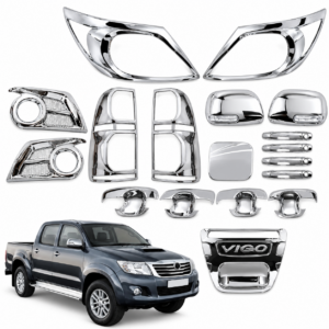 Kit de Cromados Protectores Niquelados para Toyota Hilux Vigo 2012 2013 2014 2015