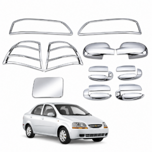 Kit de Cromados Protectores Niquelados para Chevrolet Aveo Family 2005 2006 2007 2008 2009 2010 2011 2012 2013 2014 2015 2016