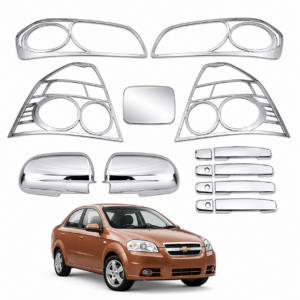 Kit de Cromados Protectores Niquelados para Chevrolet Aveo Emotion 2008 2009 2010 2011 2012 2013 2014 2015 2016 2017 2018