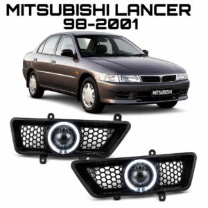 Kit de Neblineros LED de Lupa Bicolor con Bases para Mitsubishi Lancer 1998 1999 2000 2001