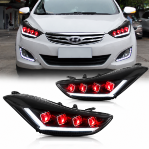 Nuevos Faros Delanteros Devil Eyes para Hyundai Elantra 2012 2013 2014 2015 2016 con Luces Led Drl de Animación Dinámica 12V 3ra Generación