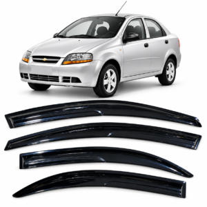 Cubrelluvias con Filo Cromado Chevrolet Aveo Family 2009 2010 2011 2012 2013 2014 2015 2016 2017 2018 2019 / Activo 2007 2008 2009 2010 2011 2012 2013