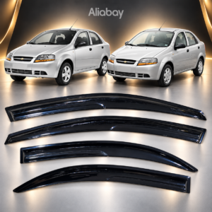 Cubrelluvias con Filo Cromado Chevrolet Aveo Family 2009 2010 2011 2012 2013 2014 2015 2016 2017 2018 2019 / Activo 2007 2008 2009 2010 2011 2012 2013