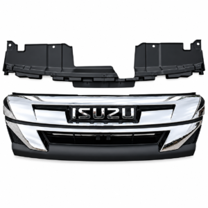 Persiana Mascarilla Cromada para Chevrolet Dmax con logo ISUZU 2019 2020 2021 2022 2023 2024 2025