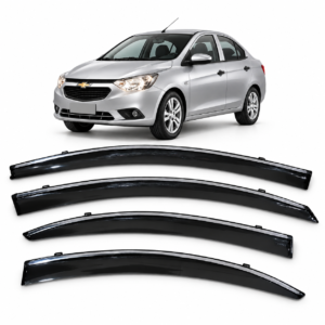 Cubrelluvias Negros con Filo Cromado Chevrolet Sail Sedán 2018 2019 2020 2021 2022 2023 2024